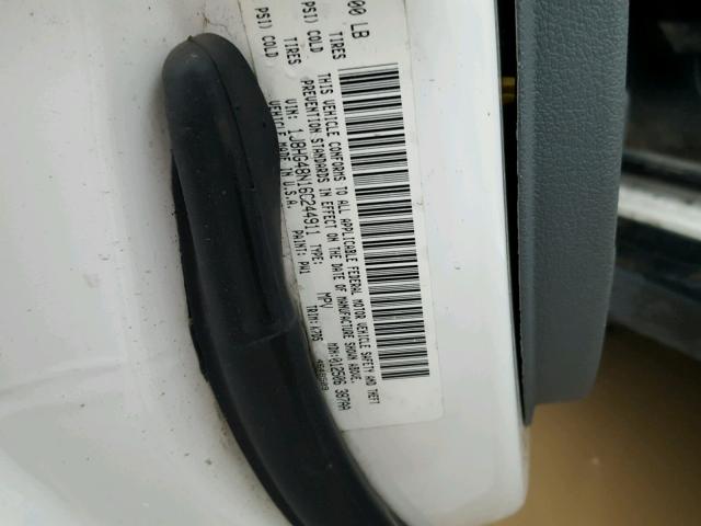 1J8HG48N16C244911 - 2006 JEEP COMMANDER WHITE photo 10