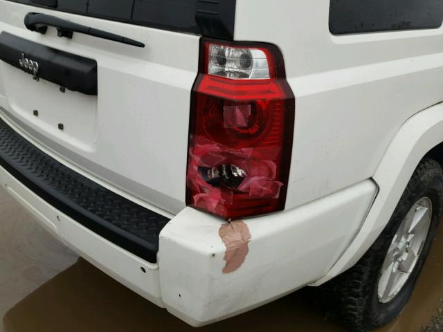 1J8HG48N16C244911 - 2006 JEEP COMMANDER WHITE photo 9