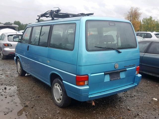 WV2KC0701PH065118 - 1993 VOLKSWAGEN EUROVAN GL TEAL photo 3