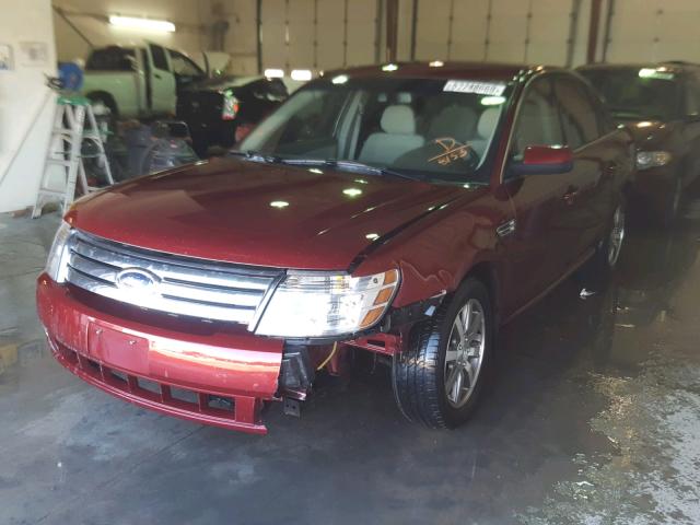 1FAHP24W58G168153 - 2008 FORD TAURUS SEL MAROON photo 2