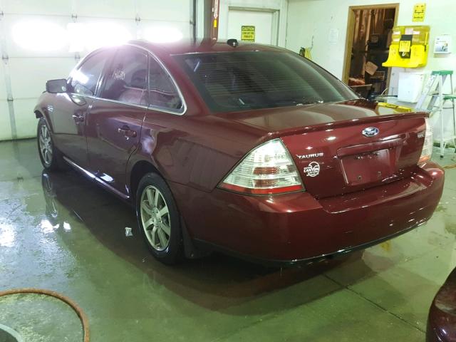 1FAHP24W58G168153 - 2008 FORD TAURUS SEL MAROON photo 3