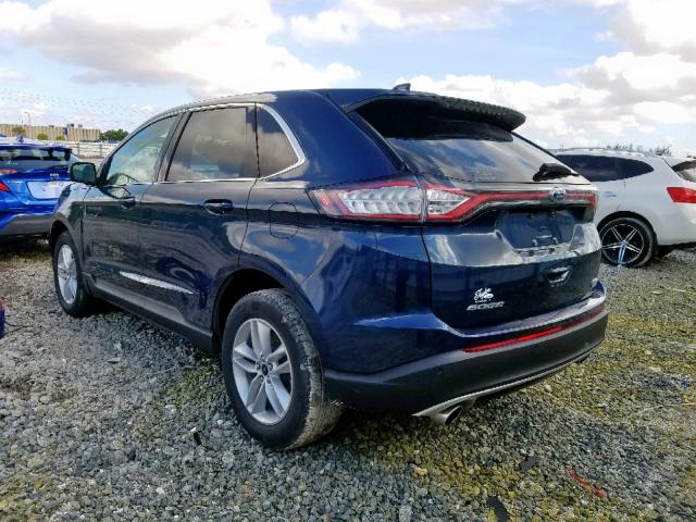 2FMPK4J91HBC59051 - 2017 FORD EDGE SEL BLUE photo 3