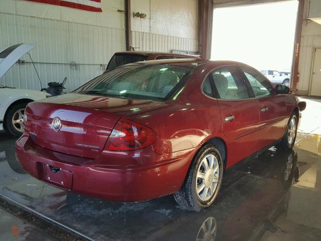 2G4WC552361110123 - 2006 BUICK LACROSSE C MAROON photo 4