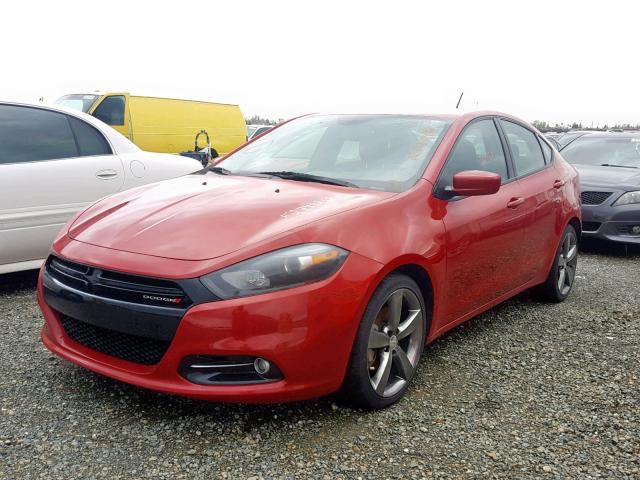 1C3CDFBA6DD315270 - 2013 DODGE DART SXT RED photo 2