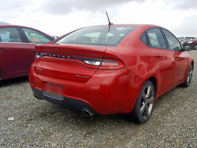 1C3CDFBA6DD315270 - 2013 DODGE DART SXT RED photo 4