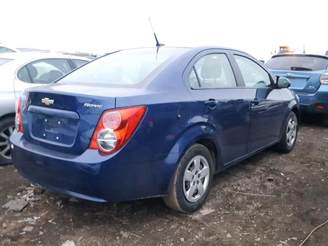 1G1JA5SH9D4247168 - 2013 CHEVROLET SONIC LS 蓝色 照片 4