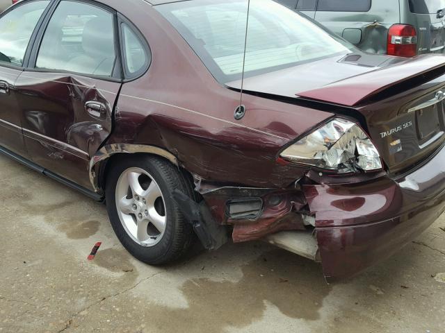 1FAFP55U51A222825 - 2001 FORD TAURUS SES BURGUNDY photo 9