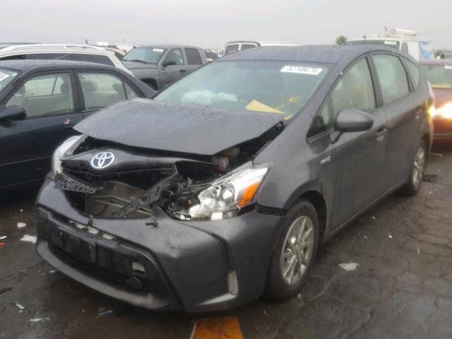 JTDZN3EU5GJ052668 - 2016 TOYOTA PRIUS V GRAY photo 2