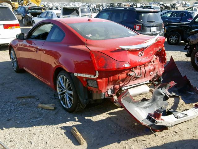 JN1CV6EL5DM982680 - 2013 INFINITI G37 RED photo 3