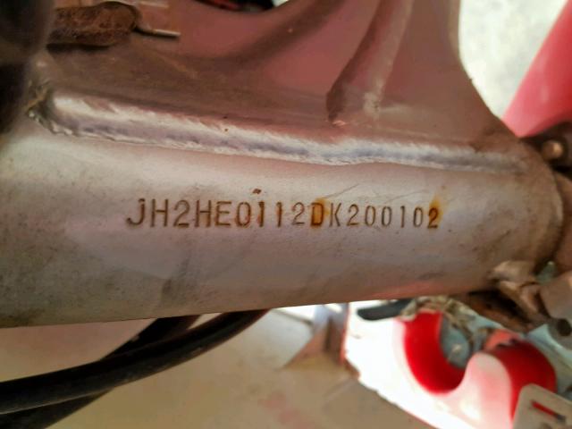 JH2HE0112DK200102 - 2013 HONDA CRF80 F RED photo 10