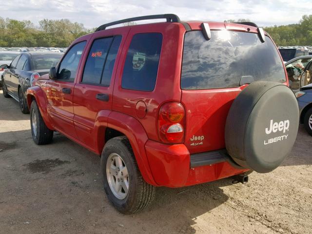 1J4GL58K94W141834 - 2004 JEEP LIBERTY LI RED photo 3