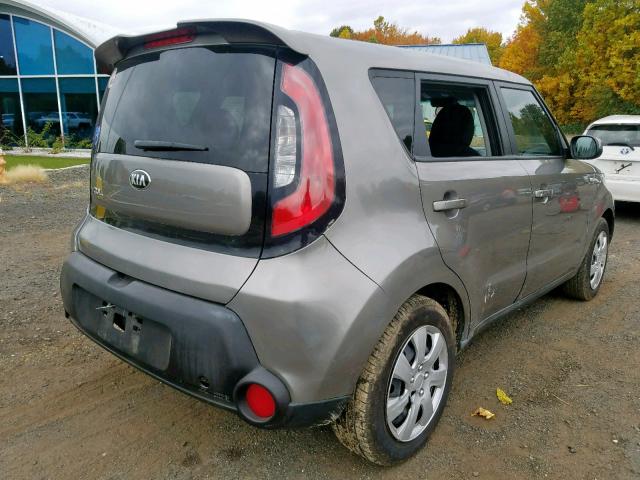 KNDJN2A22E7030777 - 2014 KIA SOUL GRAY photo 4