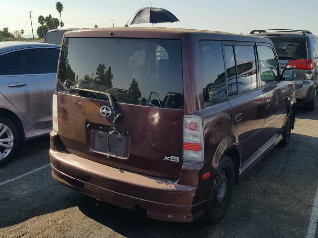 JTLKT334940141868 - 2004 TOYOTA SCION XB Bordo foto 4