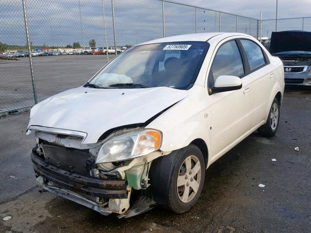 KL1TD56667B158312 - 2007 CHEVROLET AVEO BASE Ақ фото 2