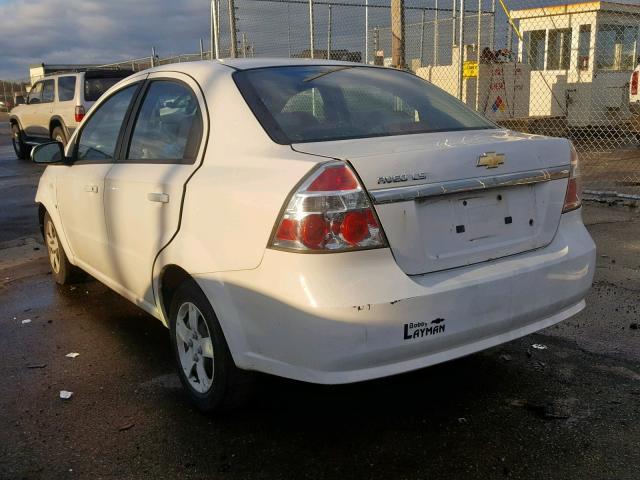 KL1TD56667B158312 - 2007 CHEVROLET AVEO BASE Ақ фото 3