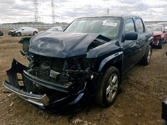 5FPYK1F50CB455823 - 2012 HONDA RIDGELINE BLUE photo 2