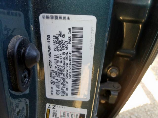 5Y2SL65858Z403545 - 2008 PONTIAC VIBE BLUE photo 10