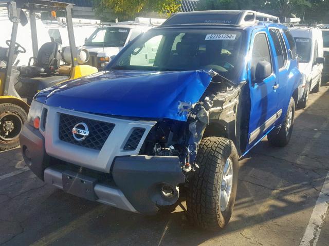 5N1AN0NU2DN810168 - 2013 NISSAN XTERRA X BLUE photo 2