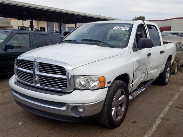 1D7HA18N25S152742 - 2005 DODGE RAM 1500 S WHITE photo 2