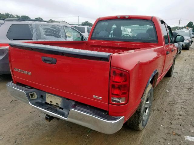 1D7HA18N34J271503 - 2004 DODGE RAM 1500 S RED photo 4