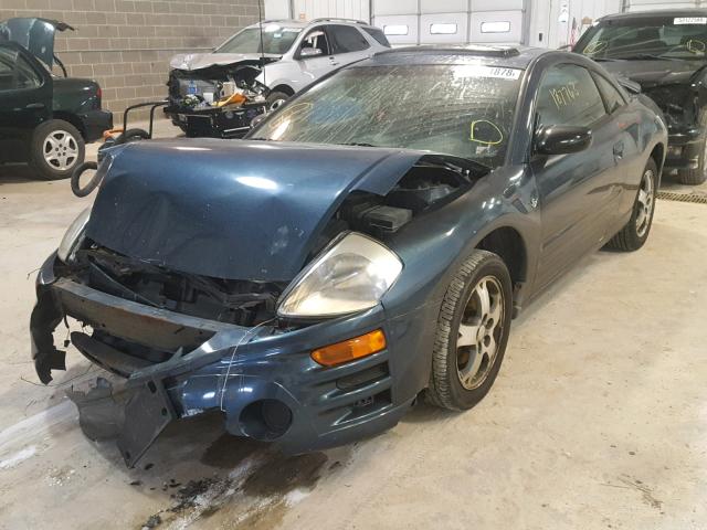 4A3AC44G94E042389 - 2004 MITSUBISHI ECLIPSE GS BLUE photo 2