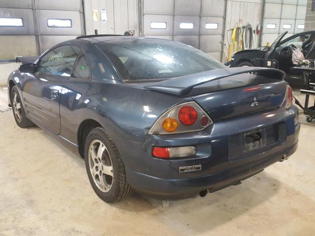 4A3AC44G94E042389 - 2004 MITSUBISHI ECLIPSE GS BLUE photo 3