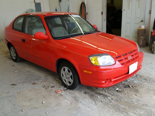 KMHCG35CX4U301012 - 2004 HYUNDAI ACCENT GL RED photo 1