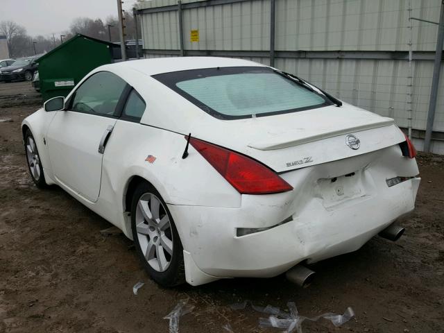 JN1AZ34D93T119518 - 2003 NISSAN 350Z COUPE WHITE photo 3