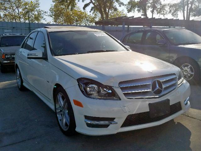 WDDGF4HB1CA631399 - 2012 MERCEDES-BENZ C 250 WHITE photo 1