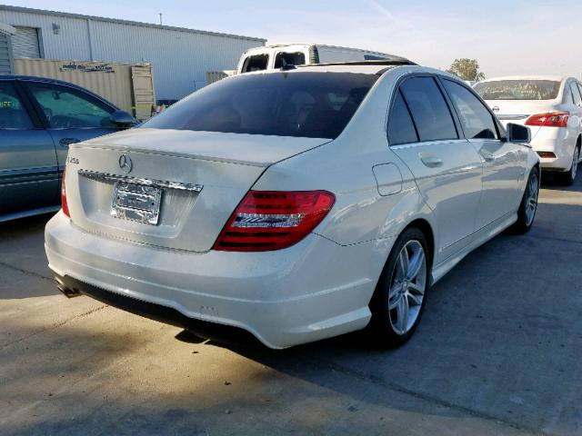 WDDGF4HB1CA631399 - 2012 MERCEDES-BENZ C 250 WHITE photo 4