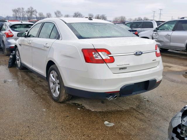 1FAHP2EW2BG124813 - 2011 FORD TAURUS SEL WHITE photo 3