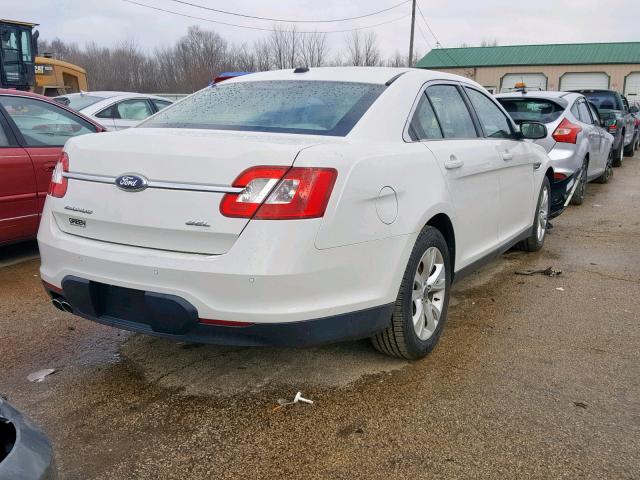 1FAHP2EW2BG124813 - 2011 FORD TAURUS SEL WHITE photo 4