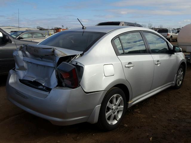 3N1AB6APXCL670162 - 2012 NISSAN SENTRA 2.0 SILVER photo 4