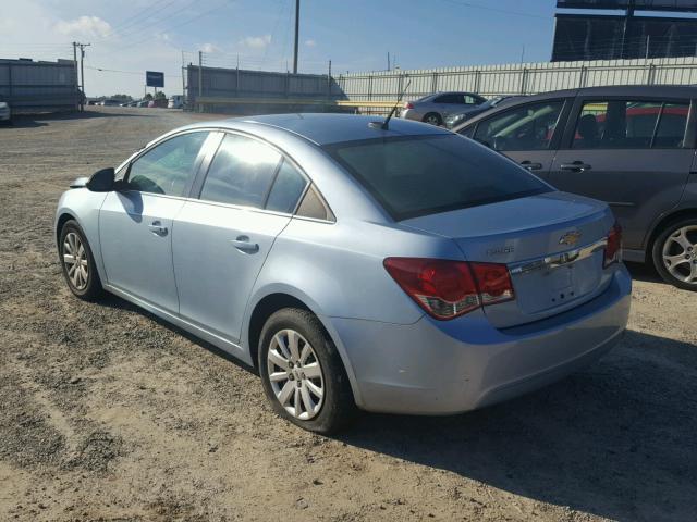 1G1PC5SH8B7307263 - 2011 CHEVROLET CRUZE LS BLUE photo 3