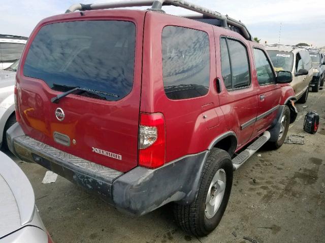 5N1ED28T13C694720 - 2003 NISSAN XTERRA XE RED photo 4