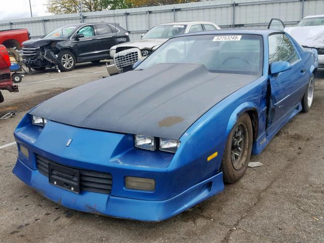 1G1FP23T5NL135769 - 1992 CHEVROLET CAMARO RS BLUE photo 2