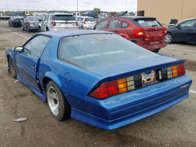 1G1FP23T5NL135769 - 1992 CHEVROLET CAMARO RS BLUE photo 3