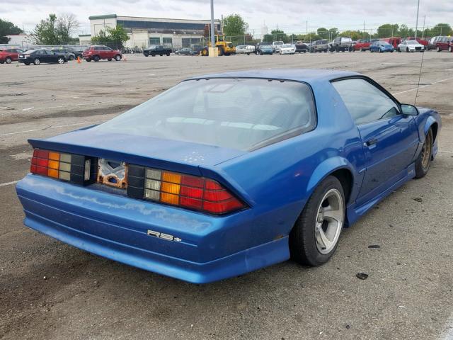 1G1FP23T5NL135769 - 1992 CHEVROLET CAMARO RS BLUE photo 4