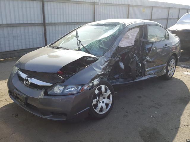 19XFA1F51AE038488 - 2010 HONDA CIVIC LX GRAY photo 2