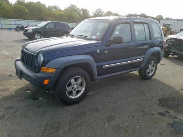 1J4GL48K26W271595 - 2006 JEEP LIBERTY SP BLUE photo 2