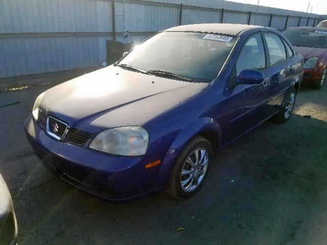 KL5JD56Z25K179056 - 2005 SUZUKI FORENZA S BLUE photo 2