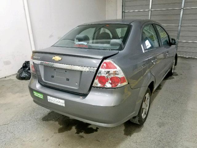 KL1TD5DE6BB141478 - 2011 CHEVROLET AVEO LS GRAY photo 4