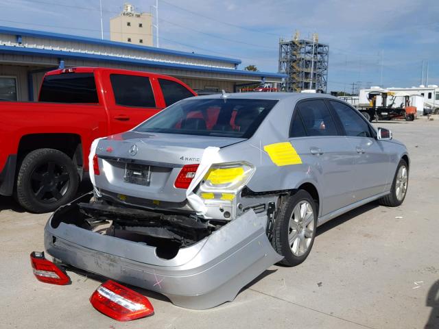 WDDHF8JB2CA607943 - 2012 MERCEDES-BENZ E 350 4MAT SILVER photo 4