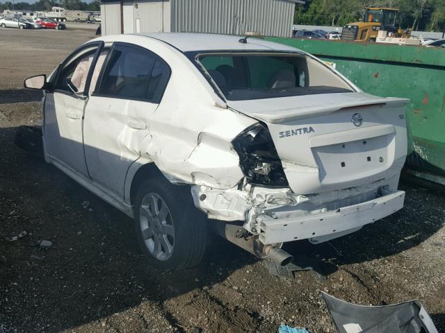 3N1AB6AP9CL756501 - 2012 NISSAN SENTRA 2.0 WHITE photo 3