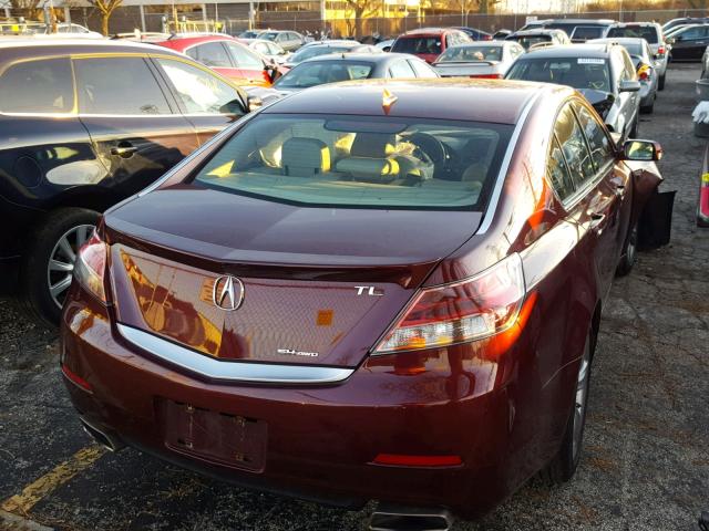 19UUA9F56DA000205 - 2013 ACURA TL TECH MAROON photo 4