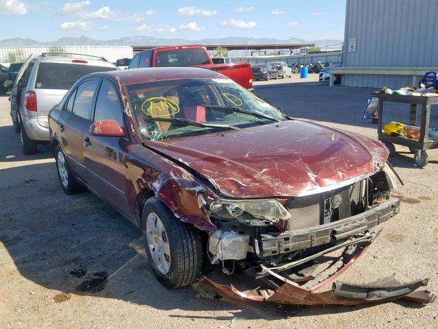 5NPET46C08H401374 - 2008 HYUNDAI SONATA GLS MAROON photo 1