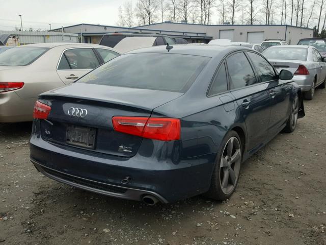 WAUHGAFC7EN117846 - 2014 AUDI A6 PRESTIG BLUE photo 4