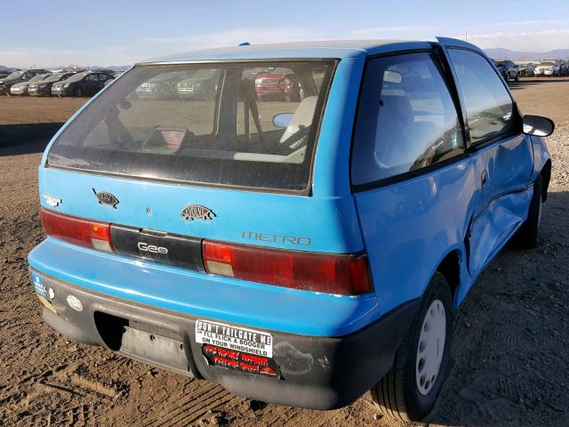 2C1MR2460P6756377 - 1993 GEO METRO BLUE photo 4