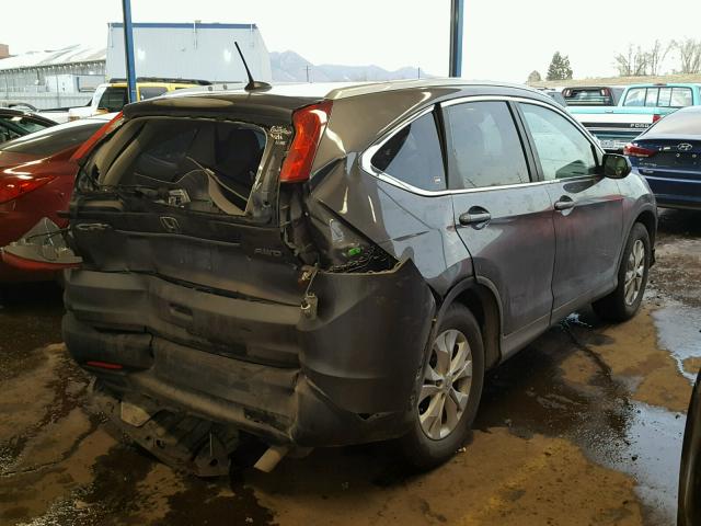 2HKRM4H74EH649086 - 2014 HONDA CR-V EXL GRAY photo 4