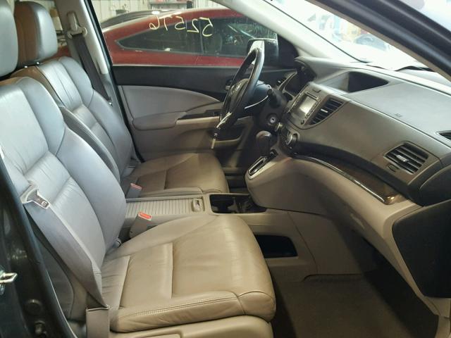 2HKRM4H74EH649086 - 2014 HONDA CR-V EXL GRAY photo 5